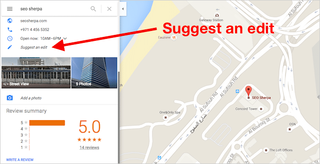 Google Maps Edits