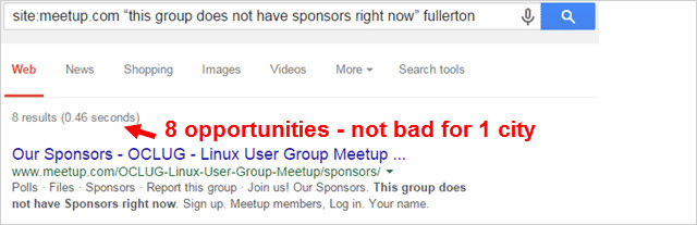 Meetup Group Sponsorship