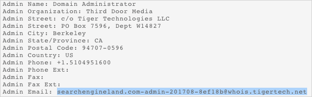 Search Engine Land Whois