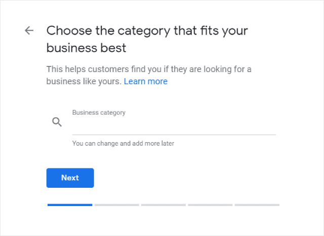 Google My Business Category Selection