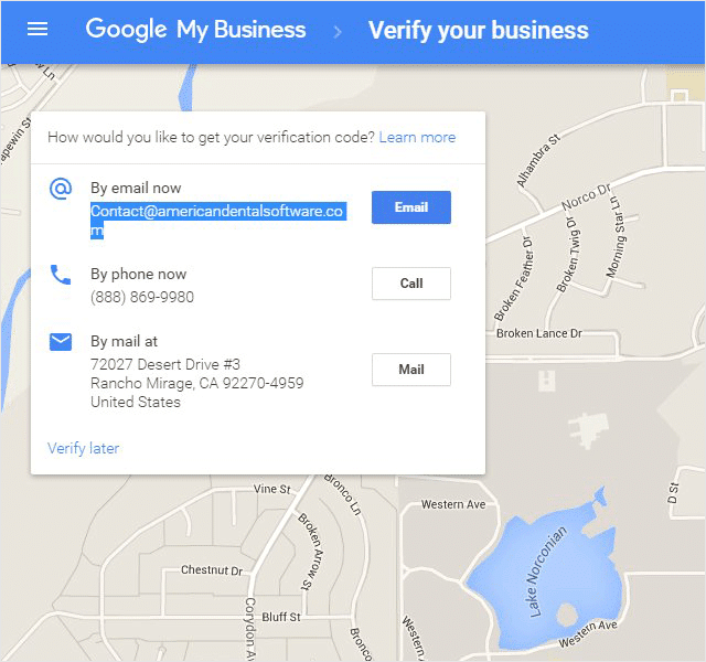 Google My Business Email Verification