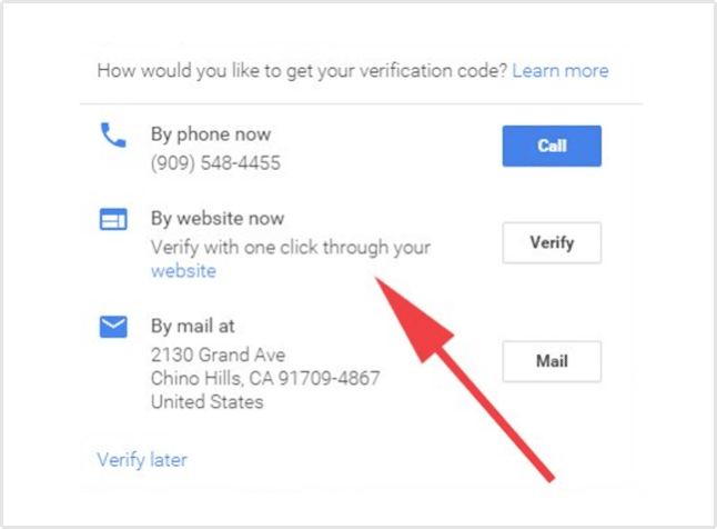 Google Maps Instant Verification By Website
