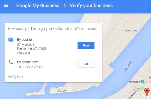 Google My Business Phone Verification