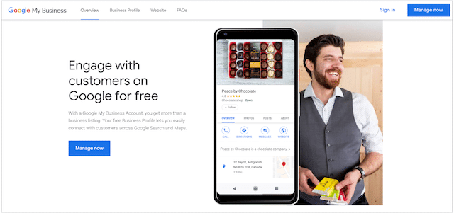 Google My Business Login Page