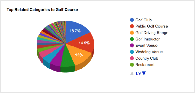 PlePer Google My Business Categories Tool Pie Chart