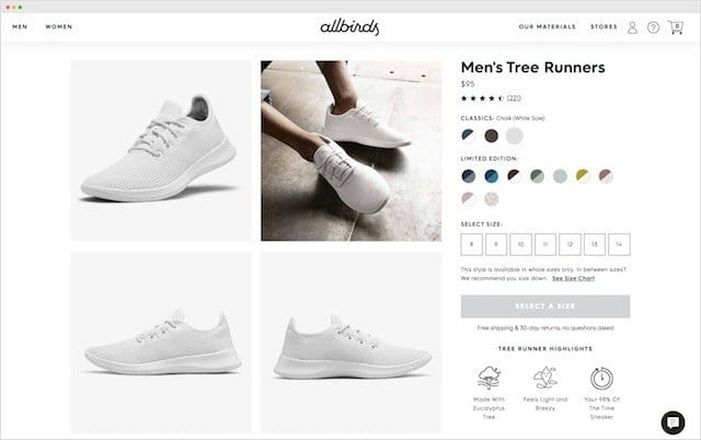 Allbirds Product Page