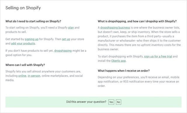 Shopify FAQ