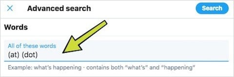 Twitter Search Words