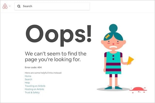 AirBnB 404 Page
