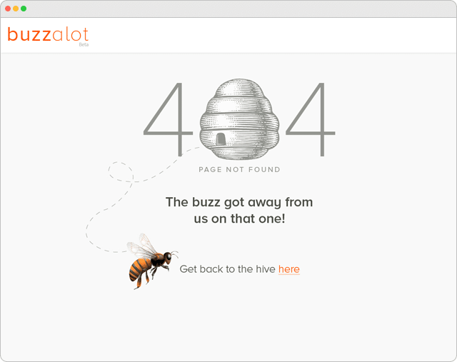 Buzzalot 404 Error Page