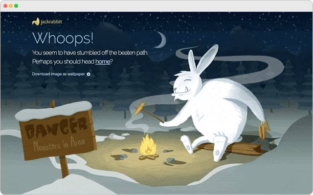 Jake Rabbit 404 Error Page