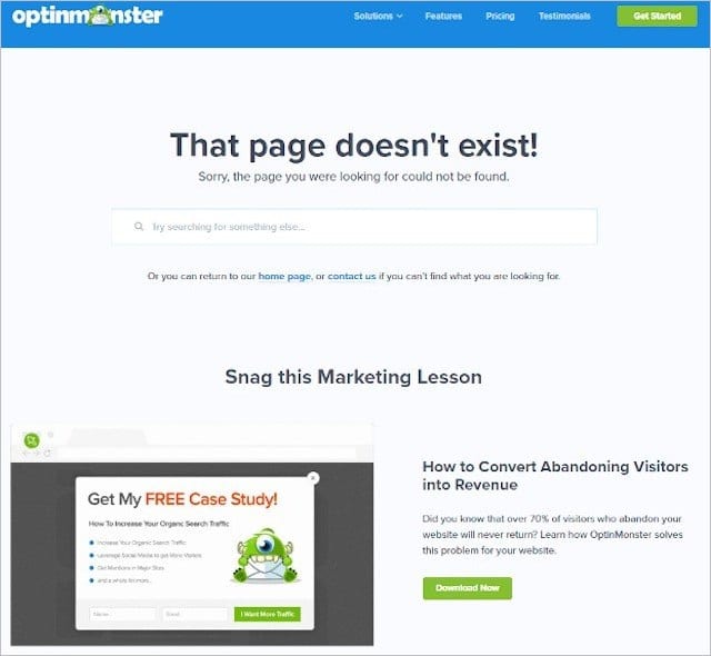 OptinMonster 404 Page