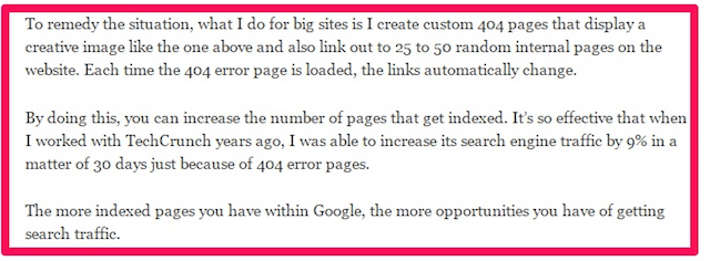 Random Link Insertion 404 Page Neil Patel 