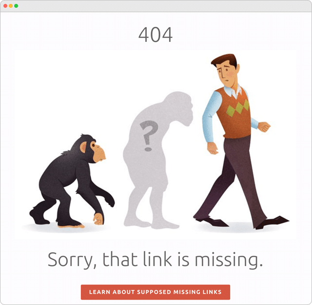 The Creation Museum 404 Error Page