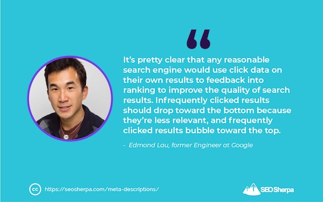 Google Quote on Using Click Data