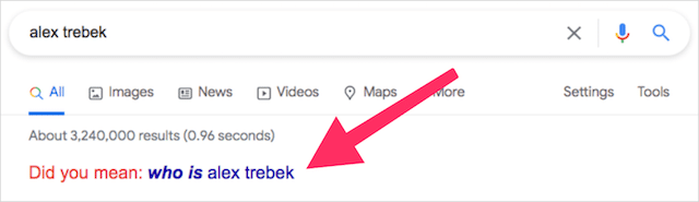 Google Search Trick Alex Trebek