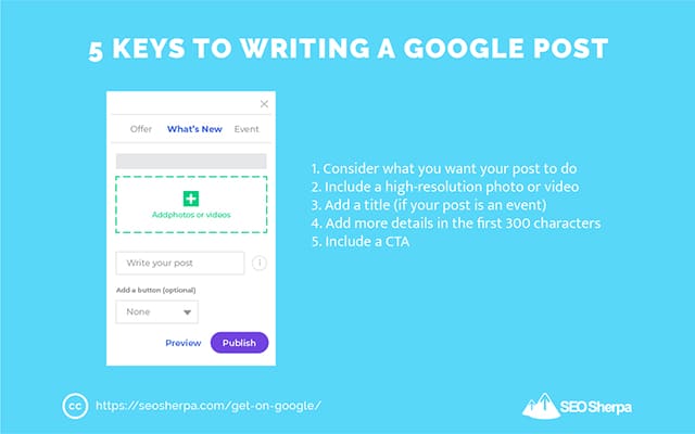 Google Post Writing Tips