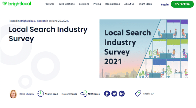 Local Search Industry Survey