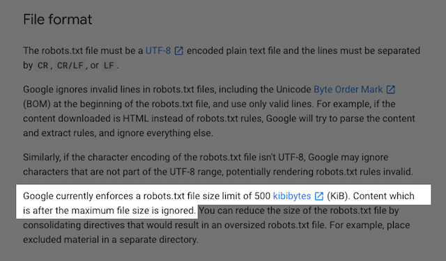 Robots.txt File Size