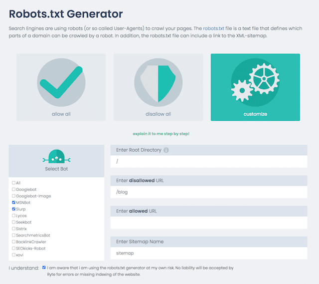 Robots.txt Generator Tool