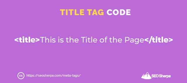 Title Tag Code