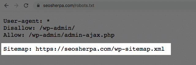 Robots txt sitemap reference