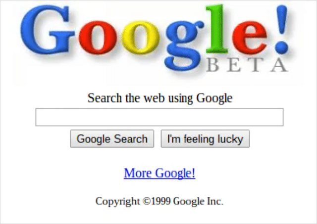 Google Search Page 1999