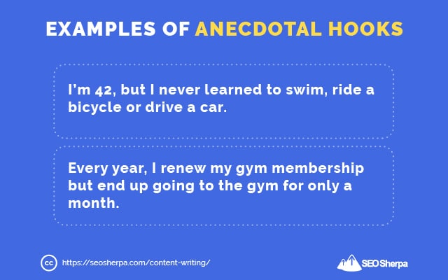 Anecdotal Hook Example