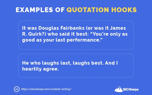 Quotation Hook Example