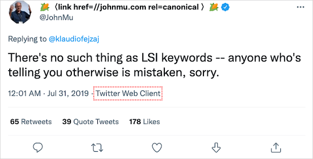 John Mueller on LSI Keywords